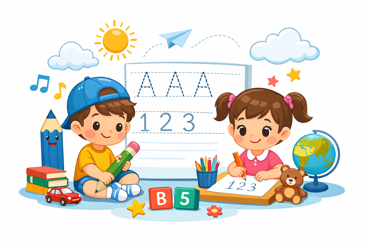 Kids learning worksheets